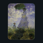 Ímã Mulher com Parasol por Claude Monet, Vintage Art<br><div class="desc">O Stroll, Camille Monet e o Seu Filho Jean (Mulher com Parasol) (1875), de Claude Monet, é uma pintura de retrato impressionista de família de artes plásticas. Uma mãe caminhando com seu filho num campo ou num campo de primavera. Ela está segurando um guarda-chuva solar e vestindo um belo vestido...</div>