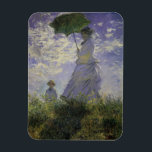 Ímã Mulher com Parasol por Claude Monet, Vintage Art<br><div class="desc">O Stroll, Camille Monet e o Seu Filho Jean (Mulher com Parasol) (1875), de Claude Monet, é uma pintura de retrato impressionista de família de artes plásticas. Uma mãe caminhando com seu filho num campo ou num campo de primavera. Ela está segurando um guarda-chuva solar e vestindo um belo vestido...</div>