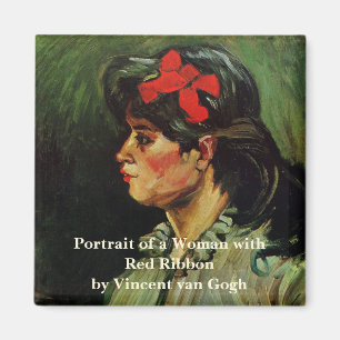 Imã Mulher com retrato de fita vermelha por Vincent va
