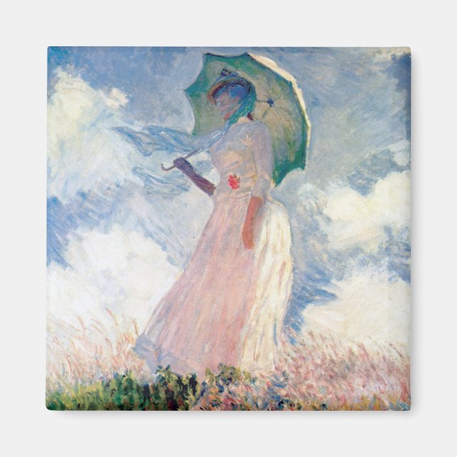 Imã Mulher com um Guarda-Sol, Claude Monet, 1886 (Frente)