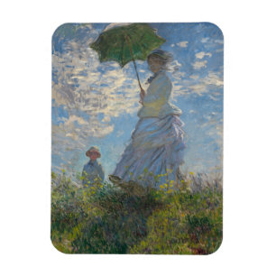 Ímã Mulher com um Guarda-Sol - Madame Monet e Seu Filh