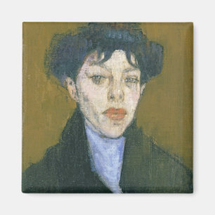 Imã Mulher com um lenço azul, c.1912 (óleo em canvas