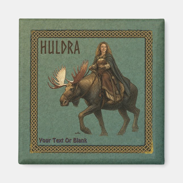 Imã Mulher da Floresta Huldra Nórdica (Frente)