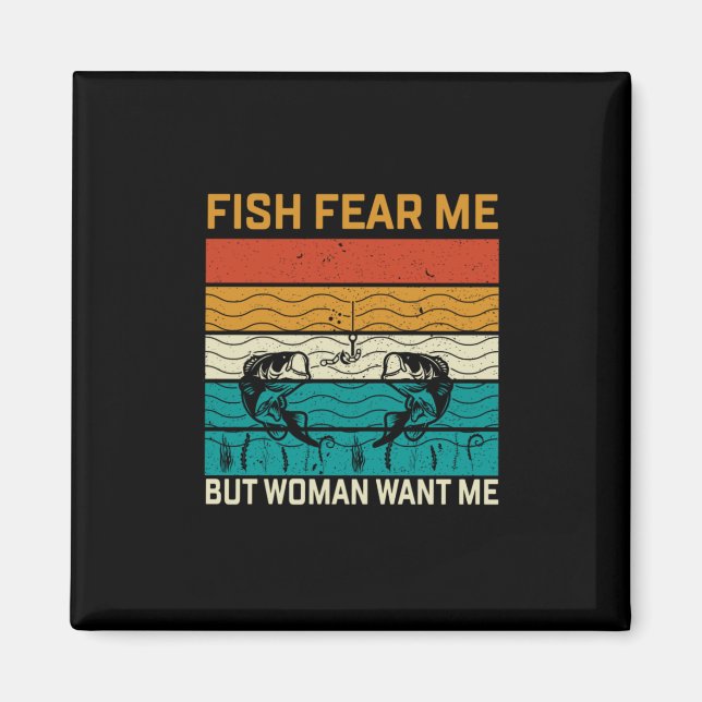 Imã Mulher de Arte de Pesca Me Quer (Frente)