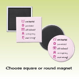 Imã MULHER de autoestima, rosa inspirador