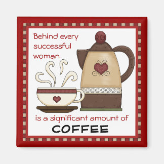 Imã Mulher de café com sucesso