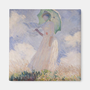 Imã Mulher de Claude Monet   com o parasol girado
