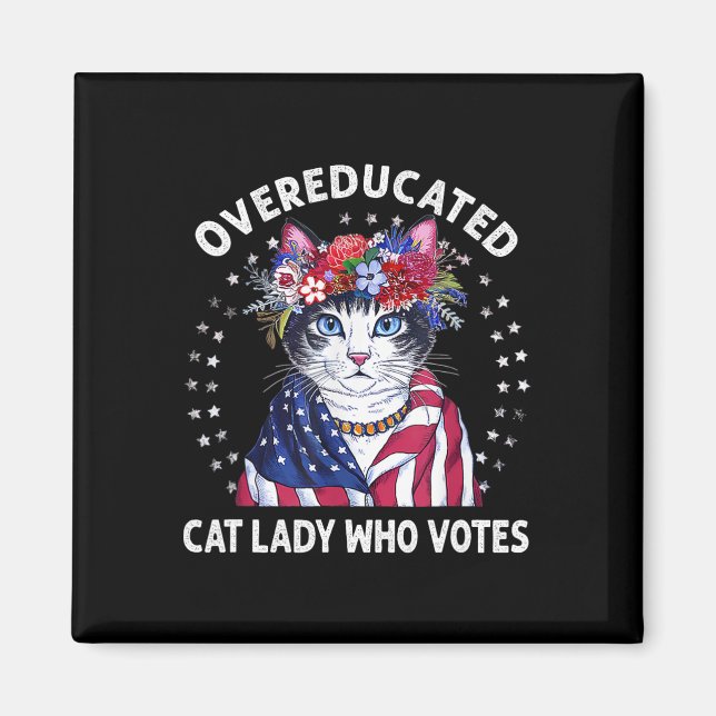 Imã Mulher De Gato Com Sobreeducação Que Vota Gatos En (Frente)