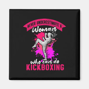 Imã Mulher de Kickboxing Treino de Kick Boxing