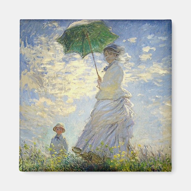 Imã Mulher de Monet com Parasol (O Rolo/Caminho) (Frente)