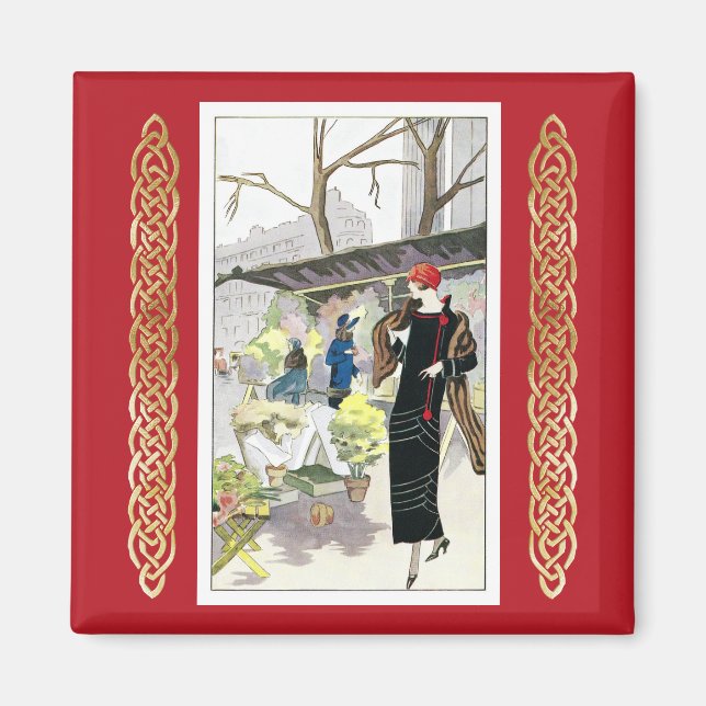 Imã Mulher de vestido preto (1924) (Frente)