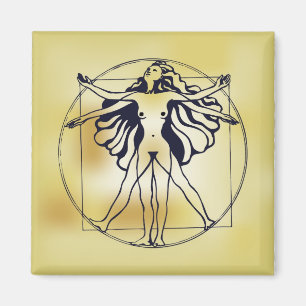 Imã Mulher de Vitruvian