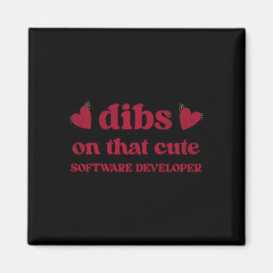 Imã Mulher Desenvolvedora de Software Engraçada e Fofa