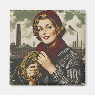 Imã Mulher e Linha Vintage