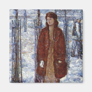 Imã Mulher Elegante (inverno de neve de 1918 em Nova I