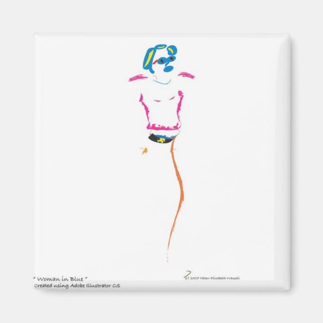 Imã Mulher em azul (Frente)