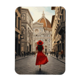 Ímã Mulher em Florença Itália Viagem