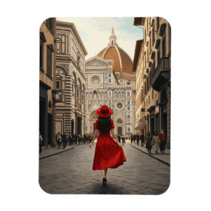 Ímã Mulher em Florença Itália Viagem