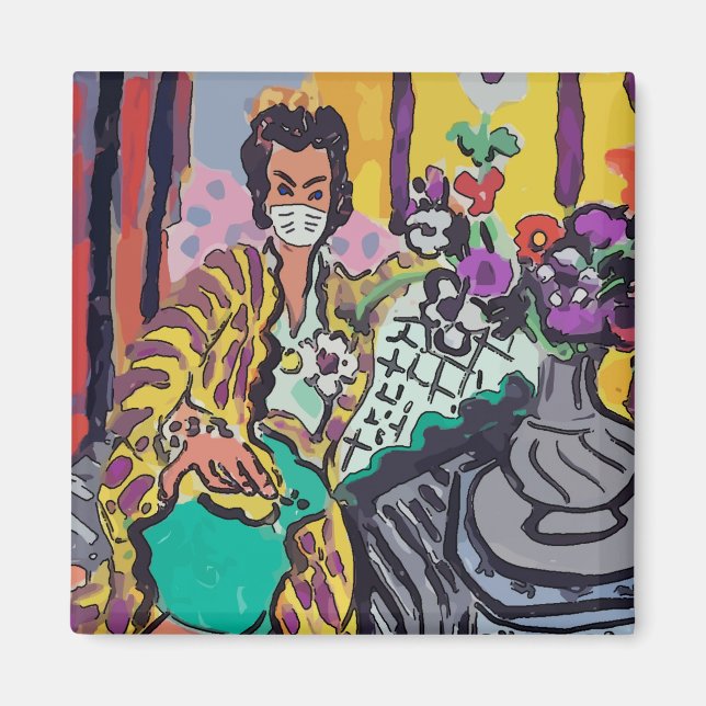 Imã Mulher em Máscara (Frente)