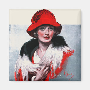 Imã Mulher em Red Hat