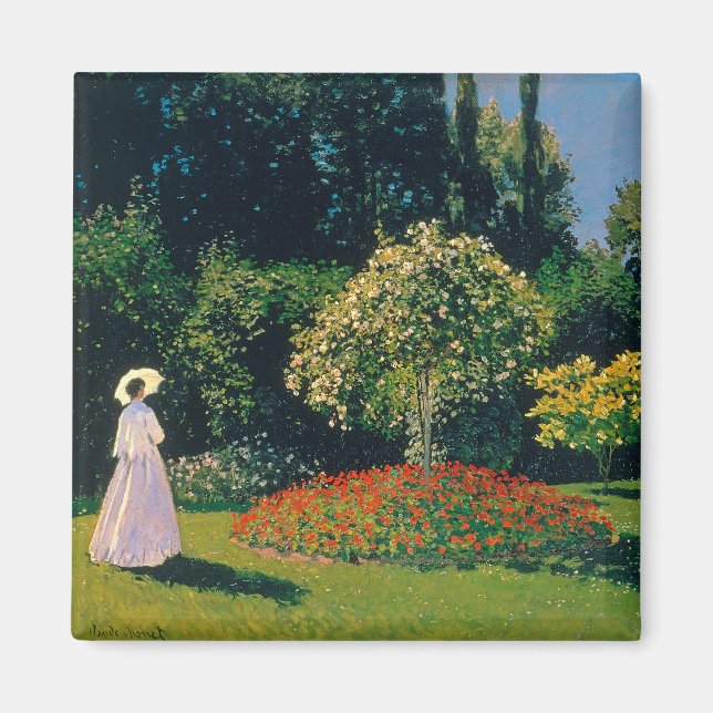 Imã Mulher em um Jardim, Monet (Frente)
