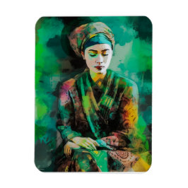 Ímã Mulher em Verde