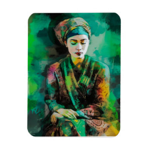 Ímã Mulher em Verde