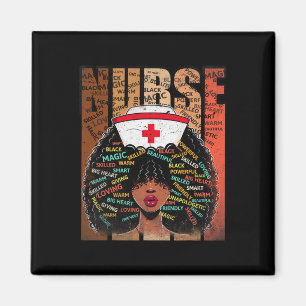 Imã Mulher Enfermeira Negra Afro Melanina Vintage Hist