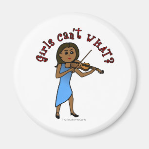 Imã Mulher Escura Jogando Violino
