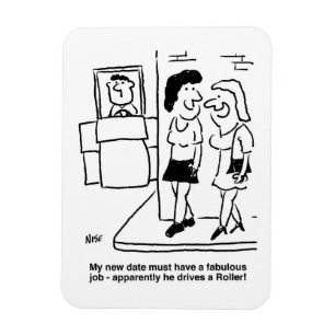 Ímã Mulher esperando para encontrar uma data que condu