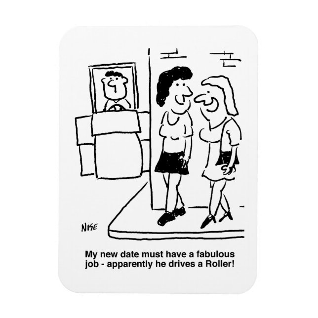 Ímã Mulher esperando para encontrar uma data que condu (Vertical)