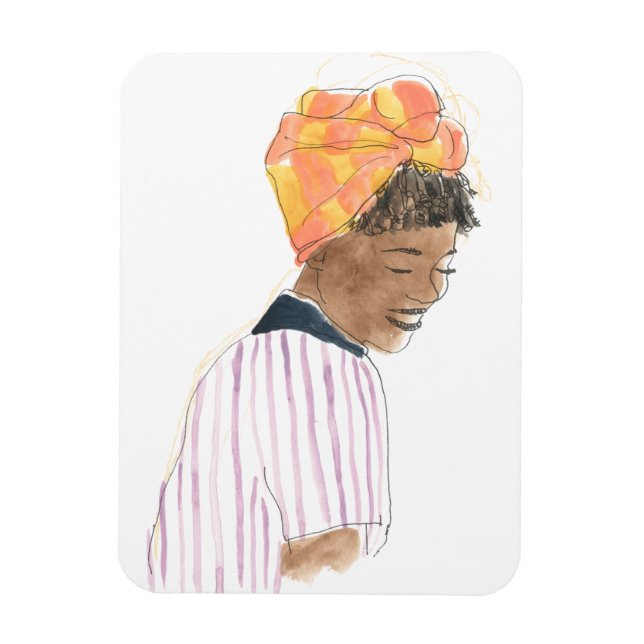 Ímã Mulher Forte e Bonita Sorrindo (Vertical)