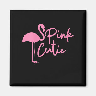 Imã Mulher Gelada Rosa Flamingo Fita rosa Flamingo