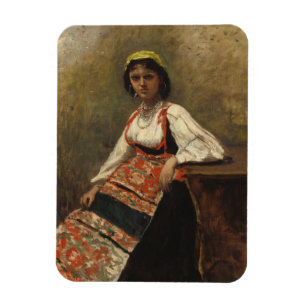 Ímã Mulher italiana (La Morieri) por Corot
