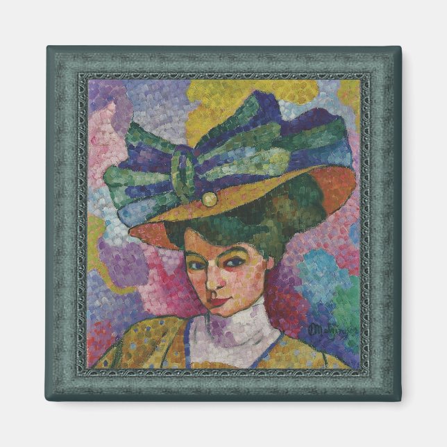 Imã Mulher Jean Metzinger no Trabalho de arte de Chapé (Frente)
