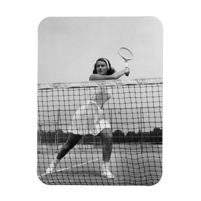 Ímã Mulher jogando Tênis (Vertical)