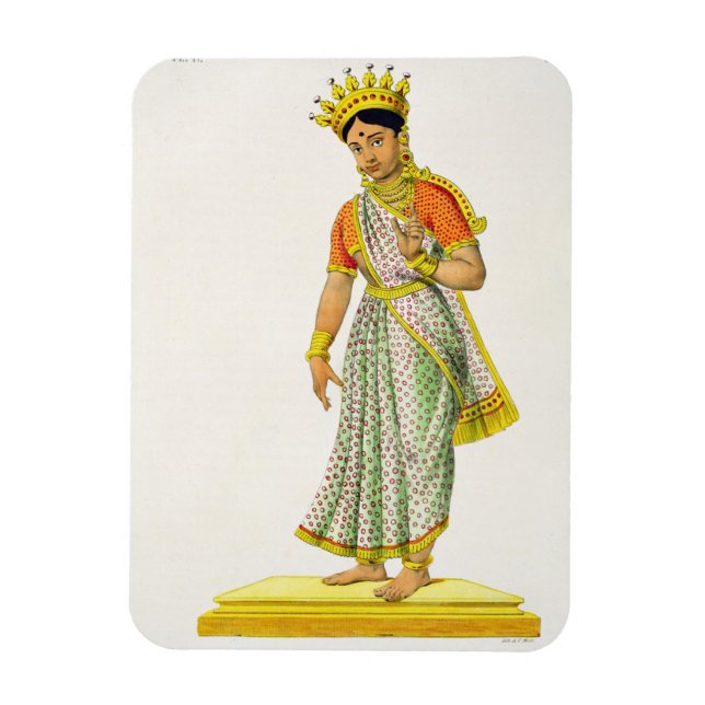 Ímã Mulher Kalika de Varuna, com a gravação C. de Mott (Vertical)