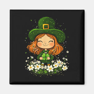 Imã Mulher Leprechaun Shamrock Girls Dia de São Patríc