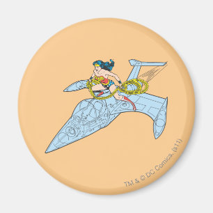 Imã Mulher Maravilha na nave espacial