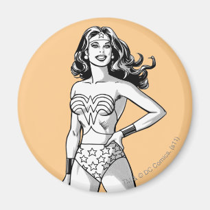 Imã Mulher Maravilha, Pose Preta e Branca
