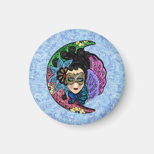 Imã Mulher mascarada e lua crescente