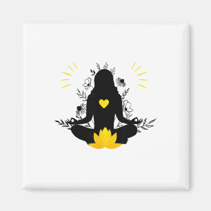 Imã Mulher Meditando Yoga Espiritualidade Atenção Plen