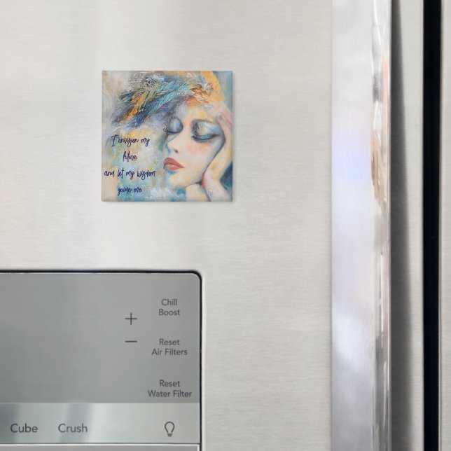 Imã Mulher Mística Com Magneta De Penas (In Situ (Fridge))