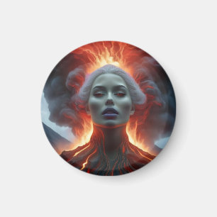 Imã Mulher Mística se materializa a partir da lava vul