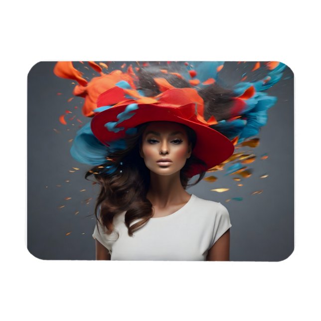 Ímã Mulher moda, belas artes (Horizontal)