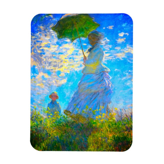 Ímã Mulher Monet com Parasol (Vertical)