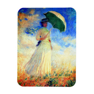 Ímã Mulher Monet com Parasol à Direita