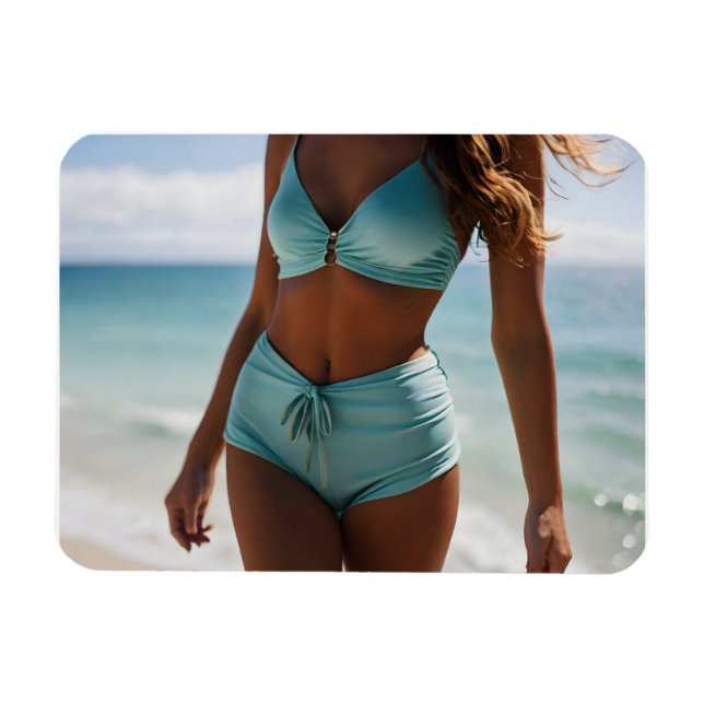 Ímã Mulher na praia (Horizontal)