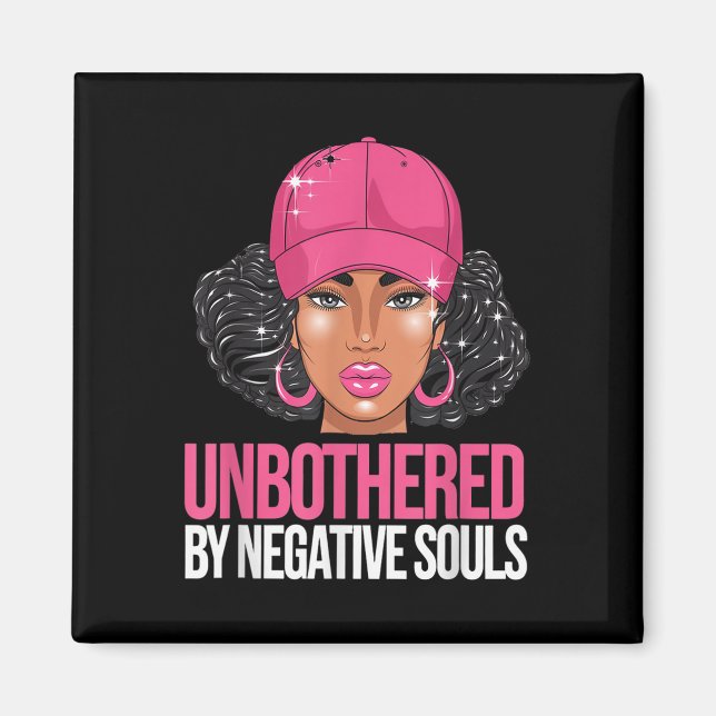 Imã Mulher Negra Afro Rainha Afro-Americana Incomodada (Frente)