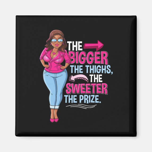 Imã Mulher Negra Americana Divertida (Frente)